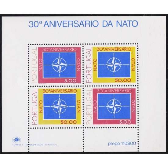 Portugal HB 26 1979 30º Aniversario de la OTAN MNH