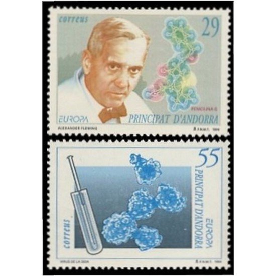 Andorra Española 242/43 1994 Europa MNH Andorra Española 242/43 1994 Europa MNH
