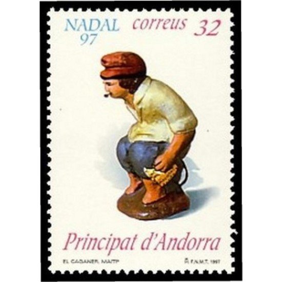 Andorra Española 260 1997 Navidad 97 Caganer MNH Andorra Española 260 1997 Navidad 97 Caganer MNH