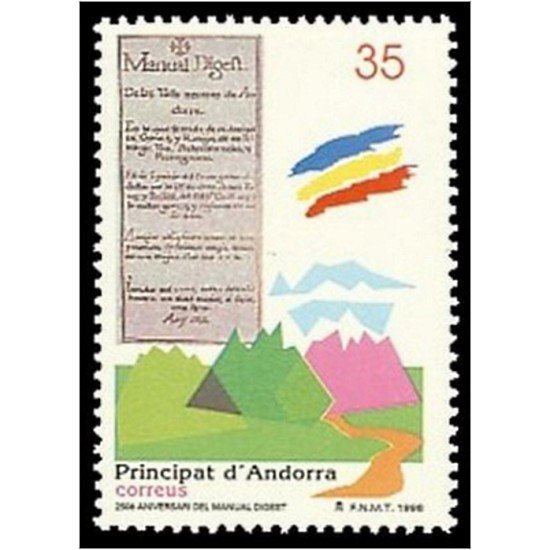 Andorra Española 265 1998 Aniversario del Manual Digest MNH Andorra Española 265 1998 Aniversario del Manual Digest MNH