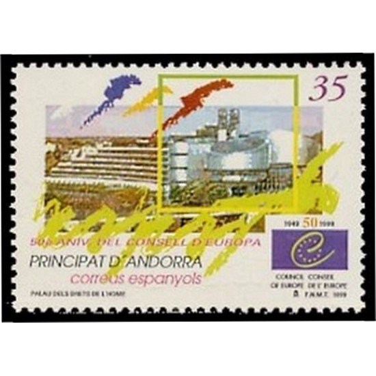 Andorra Española 271 1999 50º Aniv. Consejo de Europa MNH Andorra Española 271 1999 50º Aniv. Consejo de Europa MNH