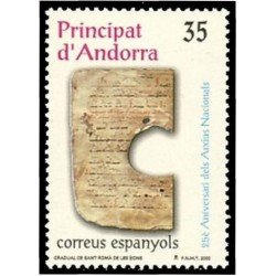 Andorra Española 282 2000 Aniv. Archivos Nacionales MNH Andorra Española 282 2000 Aniv. Archivos Nacionales MNH