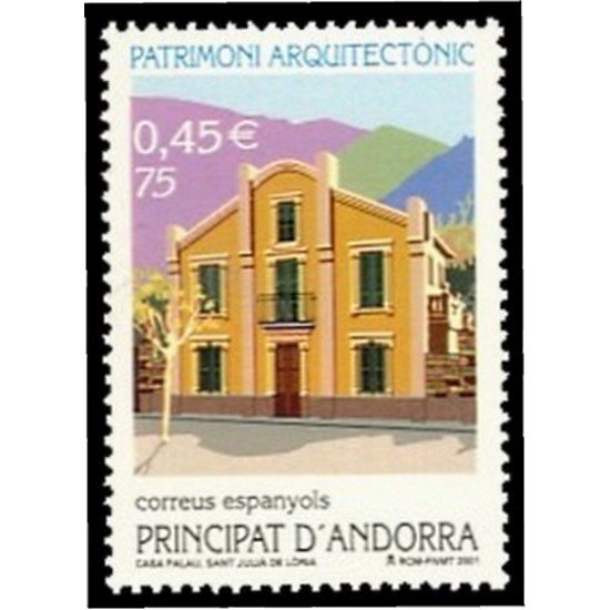 Andorra Española 286 2001 Arquitectura MNH Andorra Española 286 2001 Arquitectura MNH