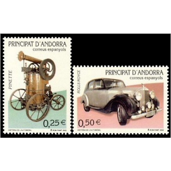 Andorra Española 298/99 2002 Historia del automóvil MNH Andorra Española 298/99 2002 Historia del automóvil MNH