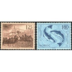 FAU5/S  Noruega Norway  Nº 707/08  1977  Peces y pesca Lujo
