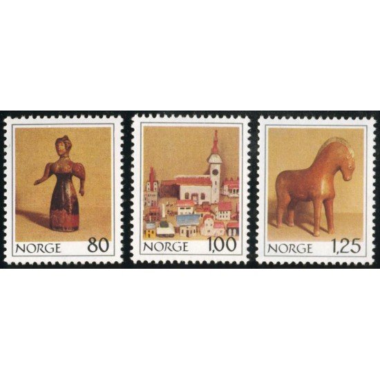 FAU5/S Noruega Norway Nº 743/45 1978 Juguetes antiguos de museo folklórico nacional Lujo FAU5/S Noruega Norway Nº 743/45 1978 Juguetes antiguos de museo folklórico nacional Lujo