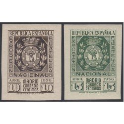 España Spain 727/28 1936 Exposición Filatélica Madrid MNH España Spain 727/28 1936 Exposición Filatélica Madrid MNH