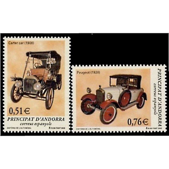 Andorra Española 309/10 2003 Historia del automóvil MNH Andorra Española 309/10 2003 Historia del automóvil MNH