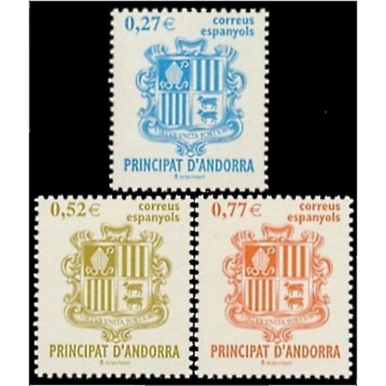 Andorra Española 312/14 2004 Principado de Andorra, escudos MNH Andorra Española 312/14 2004 Principado de Andorra, escudos MNH