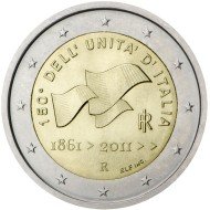 Italia 2011 2 € euros conmemorativos 150º Aniv. de la Unificación italiana Italia 2011 2 € euros conmemorativos 150º Aniv. de la Unificación italiana