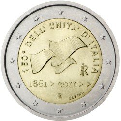 Italia 2011 2 € euros conmemorativos 150º Aniv. de la Unificación italiana