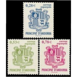 Andorra Española 324/26 2005 Principado de Andorra, escudos MNH 
