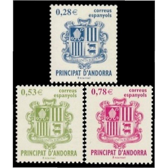 Andorra Española 324/26 2005 Principado de Andorra, escudos MNH Andorra Española 324/26 2005 Principado de Andorra, escudos MNH