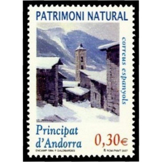 Andorra Española 345 2007 Patrimonio Natural MNH Andorra Española 345 2007 Patrimonio Natural MNH