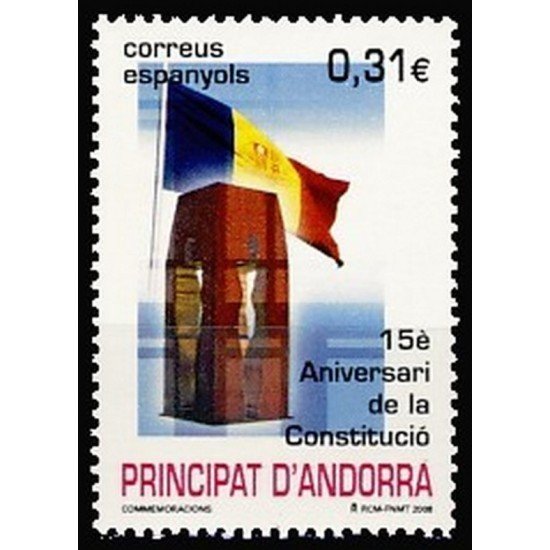 Andorra Española 354 2008 15º Aniv. de la Constitución MNH 