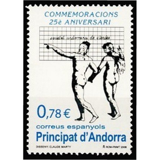 Andorra Española 356 2008 25º Aniv. Sociedad Andorrana de Ciencias MNH Andorra Española 356 2008 25º Aniv. Sociedad Andorrana de Ciencias MNH