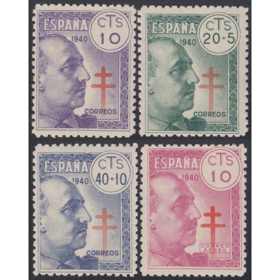 España Spain 936/39 936/9 1940 Pro Tuberculosos Franco MNH España Spain 936/39 936/9 1940 Pro Tuberculosos Franco MNH