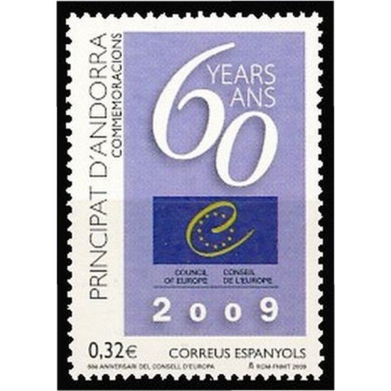 Andorra Española 365 2009 60º Aniv. Consejo de Europa MNH Andorra Española 365 2009 60º Aniv. Consejo de Europa MNH