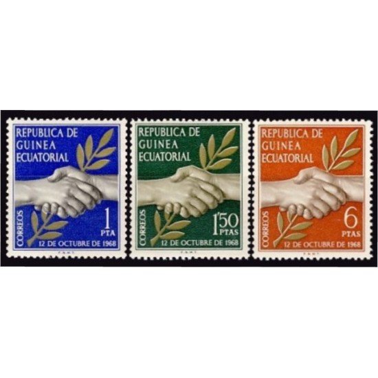 Guinea Ecuatorial 1/3 1968 Día de la Independencia MNH