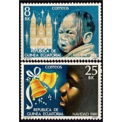 Guinea Ecuatorial 24/25 1981 Navidad 80 MNH Guinea Ecuatorial 24/25 1981 Navidad 80 MNH