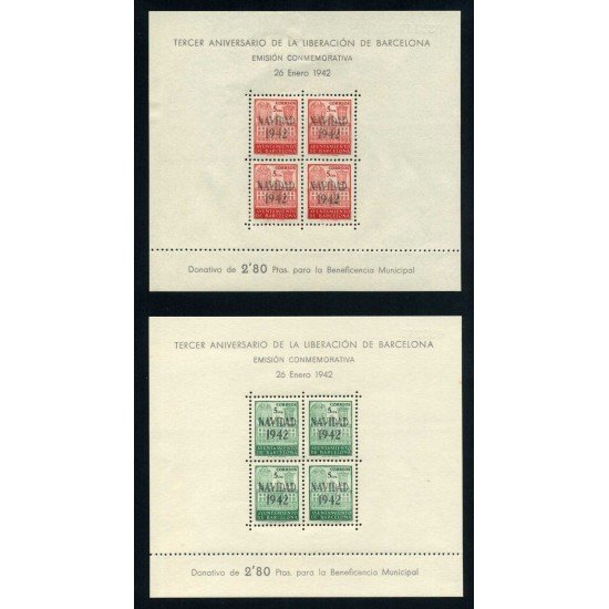 Barcelona 40/41 1942 NAVIDAD MNH