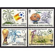 Guinea Ecuatorial 35/38 1982 Mundial de Fútbol MNH Guinea Ecuatorial 35/38 1982 Mundial de Fútbol MNH