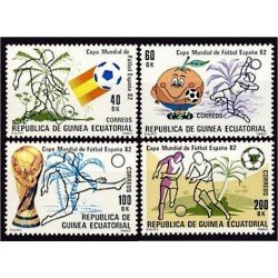 Guinea Ecuatorial 35/38 1982 Mundial de Fútbol MNH