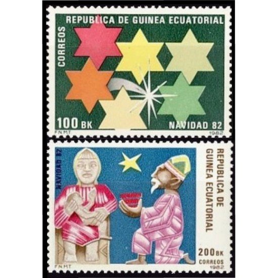 Guinea Ecuatorial 43/44 1983 Navidad 1982 MNH