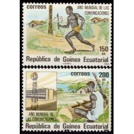 Guinea Ecuatorial 45/46 1983 Año Mundial de las Comunicaciones MNH Guinea Ecuatorial 45/46 1983 Año Mundial de las Comunicaciones MNH