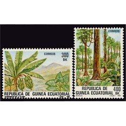 Guinea Ecuatorial 47/48 1983 Flora Árboles MNH Guinea Ecuatorial 47/48 1983 Flora Árboles MNH