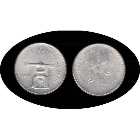Méjico Mexico 1 OZ onza  1979 Troy Plata Ag