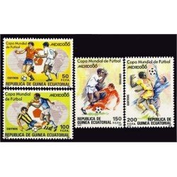 Guinea Ecuatorial 81/84 1986 Fútbol Mundial México 1986 MNH Guinea Ecuatorial 81/84 1986 Fútbol Mundial México 1986 MNH