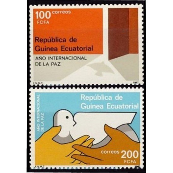 Guinea Ecuatorial 92/93 1987 Año Internacional de la Paz MNH