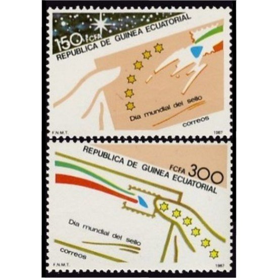 Guinea Ecuatorial 94/95 1987 Día Mundial del Sello MNH