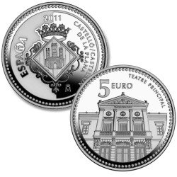España Spain 2011 5 euros Capitales de provincia Castellón Plata Ag