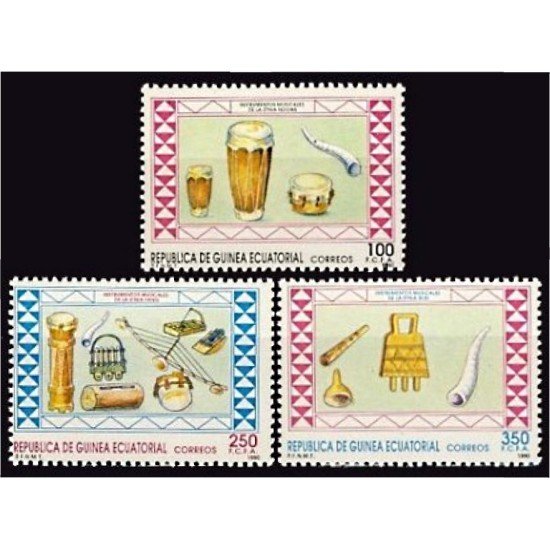 Guinea Ecuatorial 126/28 1990 Instrumentos Musicales MNH