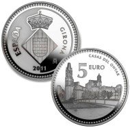 España Spain 2011 5 euros Capitales de provincia Girona Plata Ag