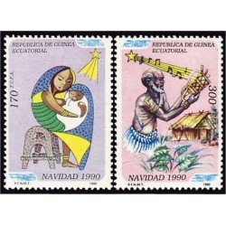 Guinea Ecuatorial 131/32 1990 Navidad 90 MNH Guinea Ecuatorial 131/32 1990 Navidad 90 MNH