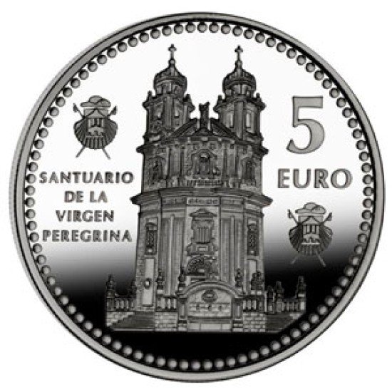 España Spain 2012 5 euros Capitales de provincia Pontevedra Plata Ag