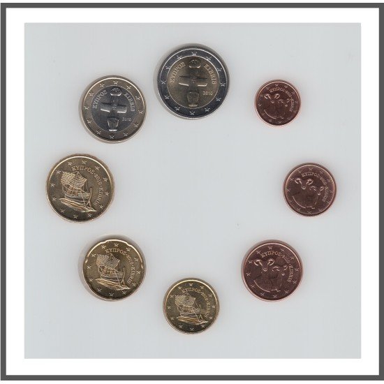 Chipre 2010 Emisión monedas Sistema monetario euro € Tira