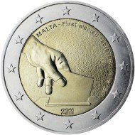Malta 2011 2 € euros conmemorativos 1ª elección de representantes en 1849 Malta 2011 2 € euros conmemorativos 1ª elección de representantes en 1849