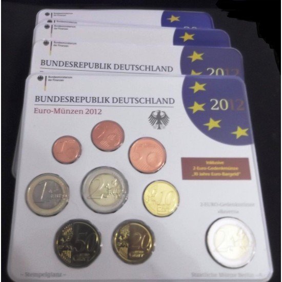 Alemania 2012 Cartera Oficial Euros € (5 cecas)
