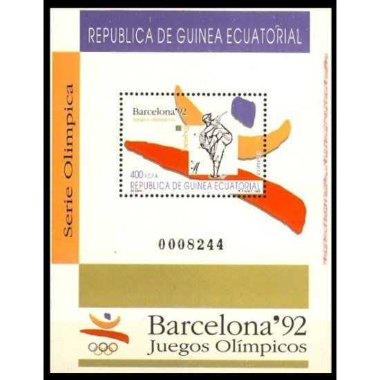 Guinea Ecuatorial 151 1992 Juegos Olímpicos Barcelona 92 HB MNH Guinea Ecuatorial 151 1992 Juegos Olímpicos Barcelona 92 HB MNH