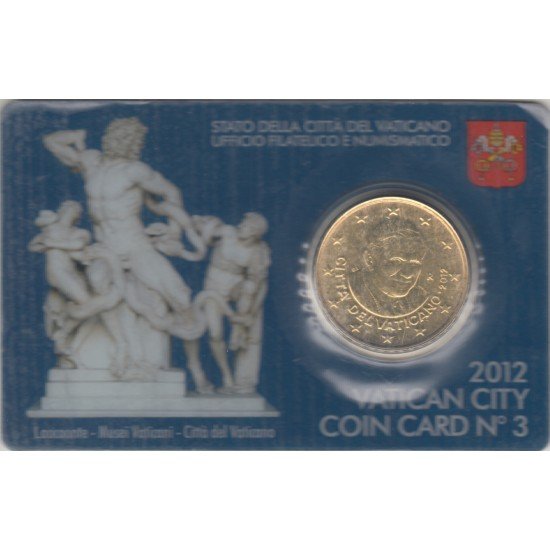Vaticano 2012 Cartera Oficial Coin Card nº 3 Moneda 0.50 € euros Vaticano 2012 Cartera Oficial Coin Card nº 3 Moneda 0.50 € euros