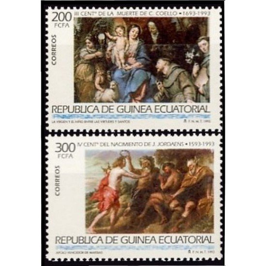 Guinea Ecuatorial 162/63 1993 Grandes Maestros de la Pintura MNH