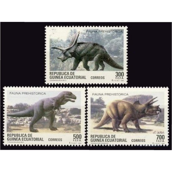 Guinea Ecuatorial 182/84 1994 Fauna Prehistórica MNH