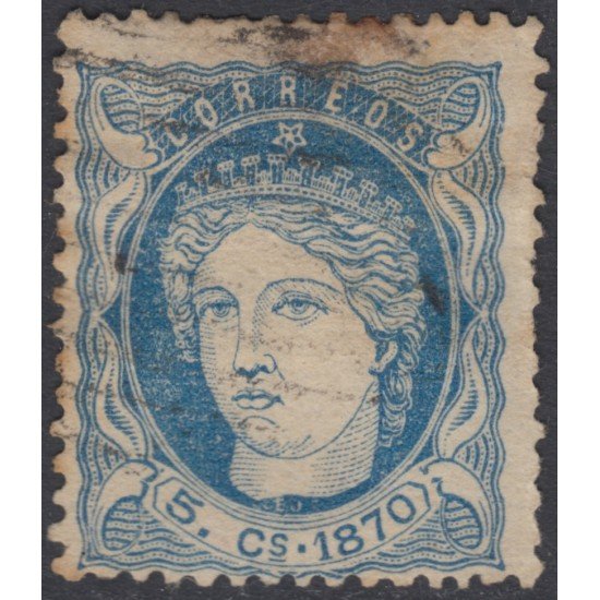 Cuba 24 1870 Efigie Alegórica de España Usado Cuba 24 1870 Efigie Alegórica de España Usado