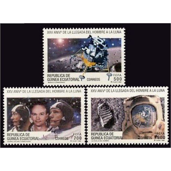 Guinea Ecuatorial 189/91 1994 XXV Aniversario de la llegada del hombre a la Luna MNH