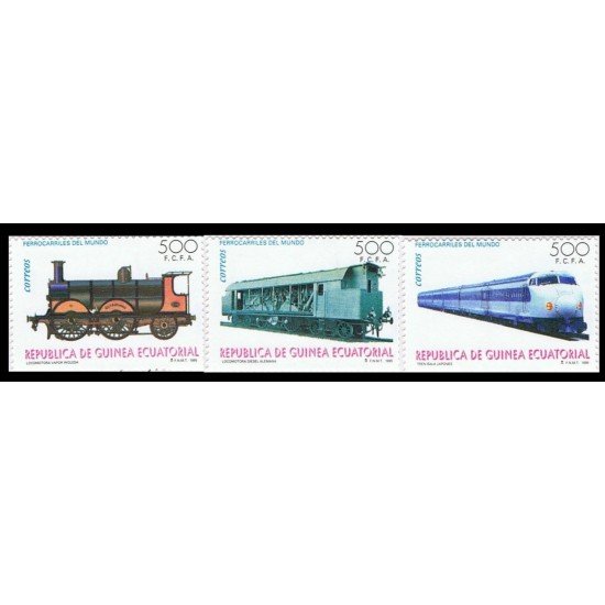 Guinea Ecuatorial 206/08 1995 Ferrocarriles MNH