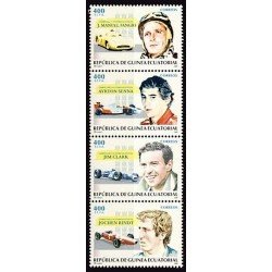 Guinea Ecuatorial 210/13 1996 Campeones Automovilísticos MNH